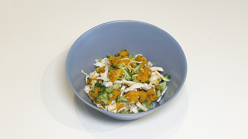 ささみとかぼちゃのブロッコリーサラダ ペットレシピ Jp 犬猫の手作りごはんレシピサイト